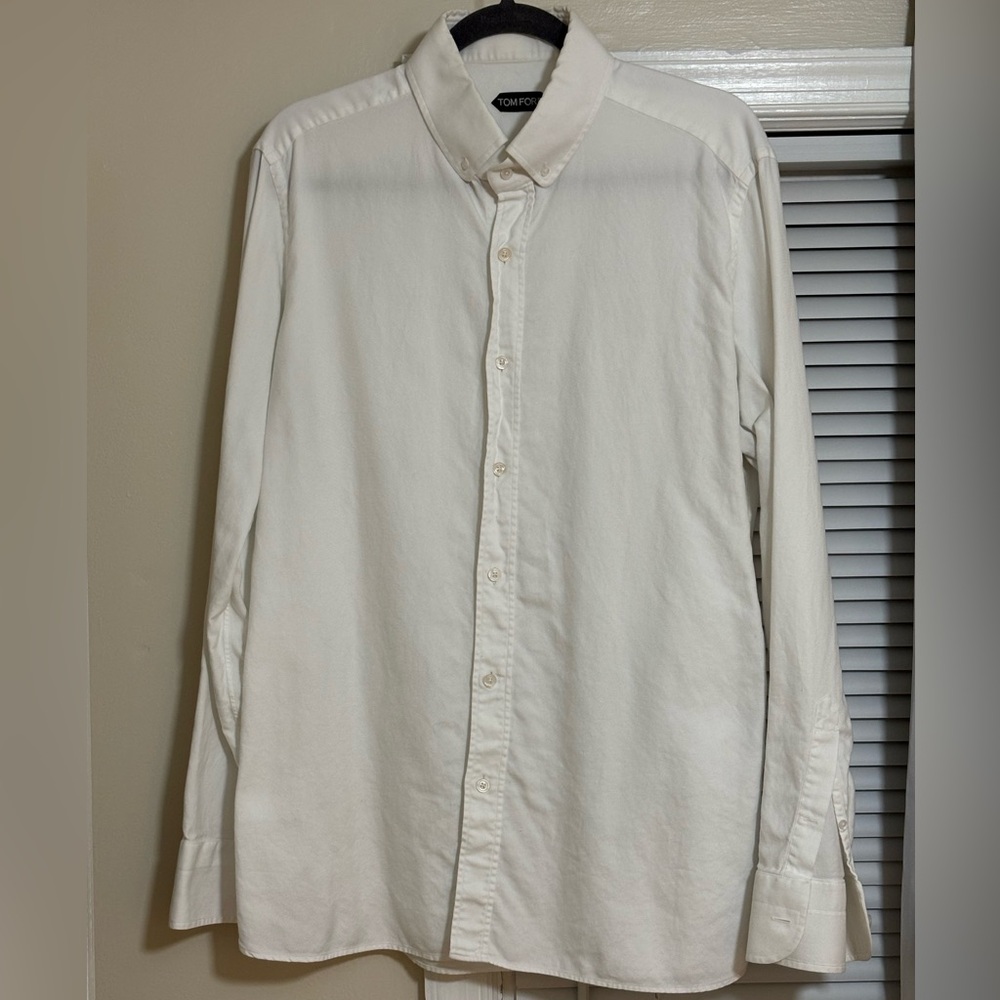 Tom Ford Cream Button Down Shirt